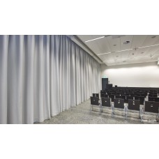 Akustiskais audums Moltons, gaiši pelēks. Bl.300g/m². Pl.300cm. DIN 4102/B1.