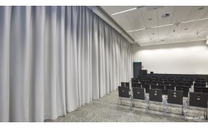 Akustiskais audums Moltons, gaiši pelēks. Bl.300g/m². Pl.300cm. DIN 4102/B1.