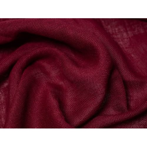 Jute Fabric, N°61. Weight: 280 g/m². Width: 145 cm. Burgundy color