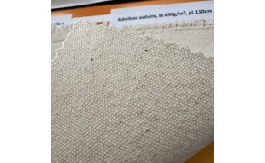Kokvilnas audums nebalināts. Bl.490g/m². Pl.110cm. Cena norādīta par tekošo metru ar PVN. Bezmaksas piegāde!