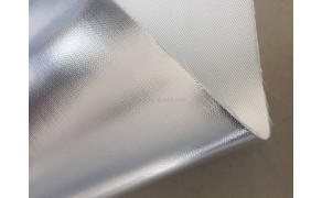Aluminum Coated Fiberglass Fabric TG 430-AL. 430 g/m2, 100 cm. Roll 30 m