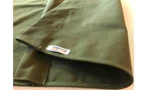 Canvas Waterproof Fabric. 100% cotton. Weight 400g/m². Width 150cm. Olive Green. Price per meter, 21% VAT incl.