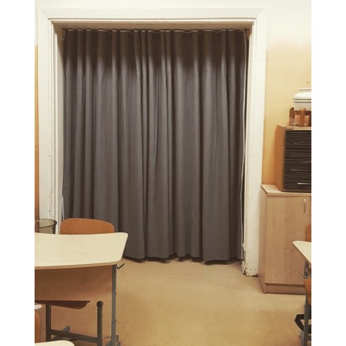 Molton acoustic fabric. Dark Gray. 300 g/m². 300 cm wide. DIN 4102 / B1