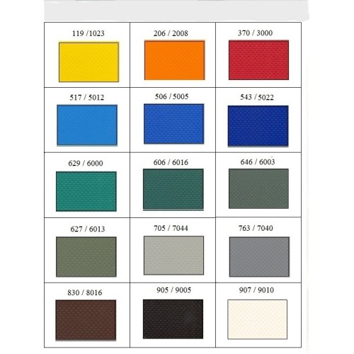 PVC tentu materiāls (autotents) 907/907, bl.620g/m², pl.204cm. Rullis 65 m