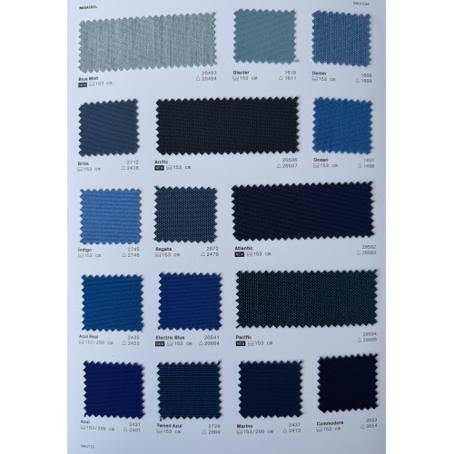 Sauleda Masacril Atlantic. Width 153cm. Weight 300g/m²