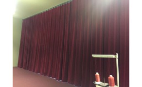 Akustiskais audums Moltons, bordo. Bl.300g/m². Pl.300cm. DIN 4102/B1.