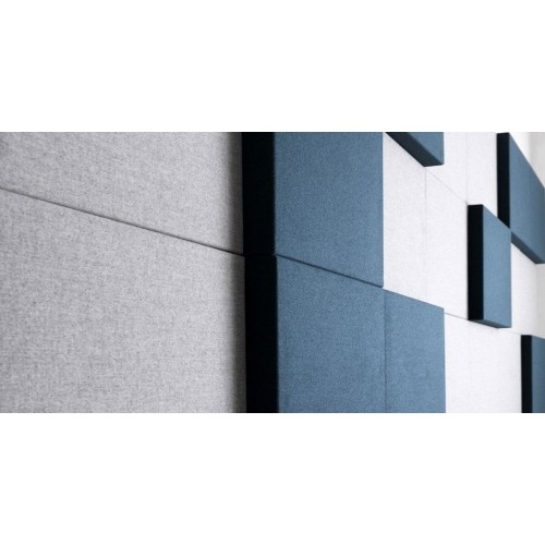 Acoustic fabric 75, Gray Color. Density: 55 g/m2. Width: 130 cm. Roll length: 100 m.