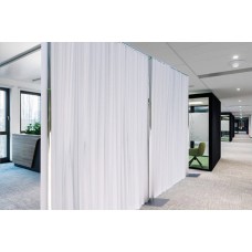 Akustiskais audums Moltons, balts. Bl.300g/m². Pl.300cm. DIN 4102/B1.