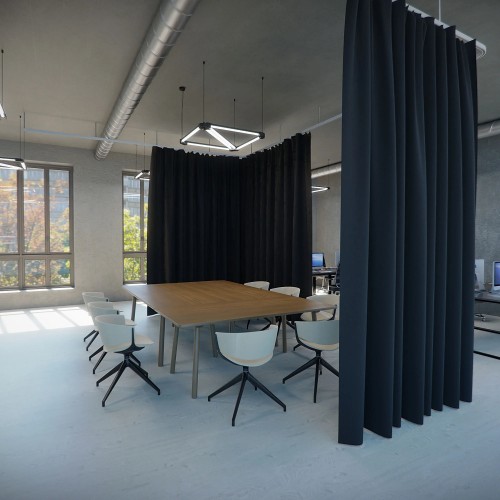 Molton acoustic fabric, black. 300 g/m². 300 cm wide. DIN 4102 / B1photo 1