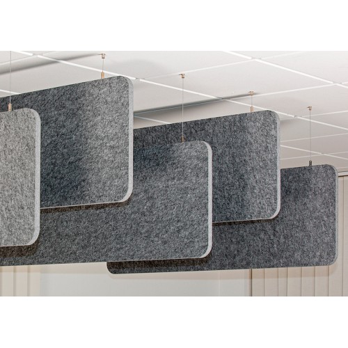 Acoustic fabric 75, Gray Color. Density: 55 g/m2. Width: 130 cm. Roll length: 100 m.