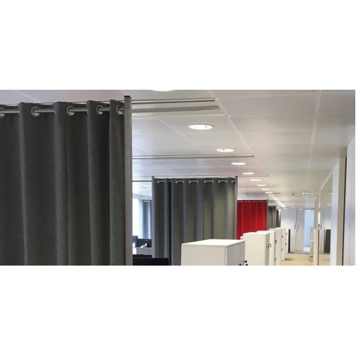 Molton acoustic fabric. Dark Gray. 300 g/m². 300 cm wide. DIN 4102 / B1photo 1