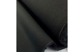 Water-repellent Fabric Canvas. 100% cotton. Weight 400g/m². Width 150cm. Black. Price per meter, 21% VAT incl.