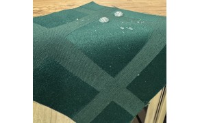 Waterproof Fabric. Dark green. Weight 234g/m², width 150cm. Cotton 54%, polyester 46%.