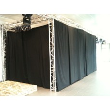 Stage Molton, black. 100% cotton. Weight 300 g/m2. Width 300 cm. DIN 4102 / B1
