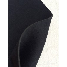 Neoprene fabric. Weight 667g/m². Width 143cm. Thickness 2,5 mm, Black colour.