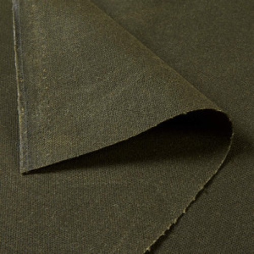 Canvas Waxed Waterproof & Rotproof, Dyed. Olive Green Colour. Width 152cm. Weight 470g/m2. Price per roll (10m) VAT incl.photo 1