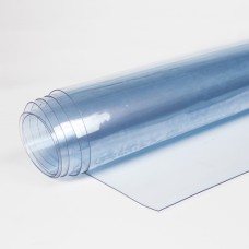 Transparent PVC Film 0.5 mm, weight 625g/m², width 140cm.