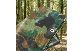 Camouflage Tarpaulin Cover 2x3m, weight 90 g/m². Price per piece VAT incl.
