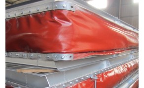 Fiberglass fabric TG650-RSI-(170/170) with double-sided silicone coating, 990 g/m2, 150 cm. Roll 10m