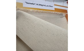 Kokvilnas audums, bl.265g/m2, pl.170cm. Cena norādīta par rulli 50m ar PVN
