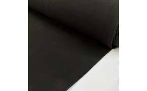 Cotton Canvas Waxed Waterproof & Rotproof, Dyed. Black Colour. Width 152cm. Weight 470g/m2. Roll 41m