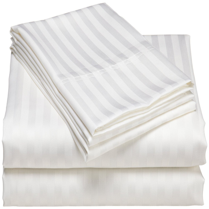 100% Cotton Stripe Satin 10mm for bed linen (Ne 40x40 140*90). Density 145g/m². Width 305cm. Price per running meter, 21% VAT incl. Minimum order from 50 m