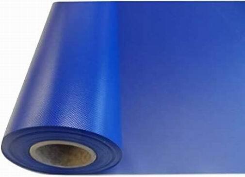 PVC tentu materiāls 506/506, zils. Bl.620g/m², pl.204cm. Cena ar PVN par rulli 27 m