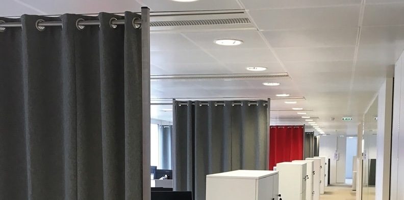 Molton acoustic fabric. Dark Gray. 300 g/m². 300 cm wide. DIN 4102 / B1