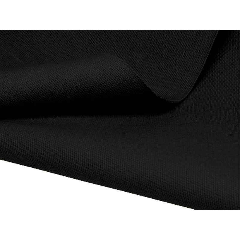 Water-repellent Fabric Canvas. 100% cotton. Weight 400g/m2. Width 150cm. Black.