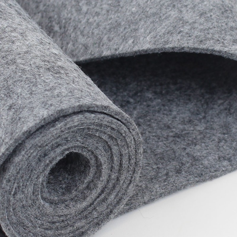 Felt 10 mm, weight 1200 g/m², width 160 cm. 100%  polyester. Price per 20m roll VAT incl.  