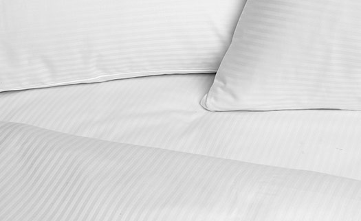 100% Cotton Stripe Satin 4mm for bed linen (Ne 40x40 140*90). Density 145g/m². Width 165cm. Price per running meter, 21% VAT incl. Minimum order from 50m