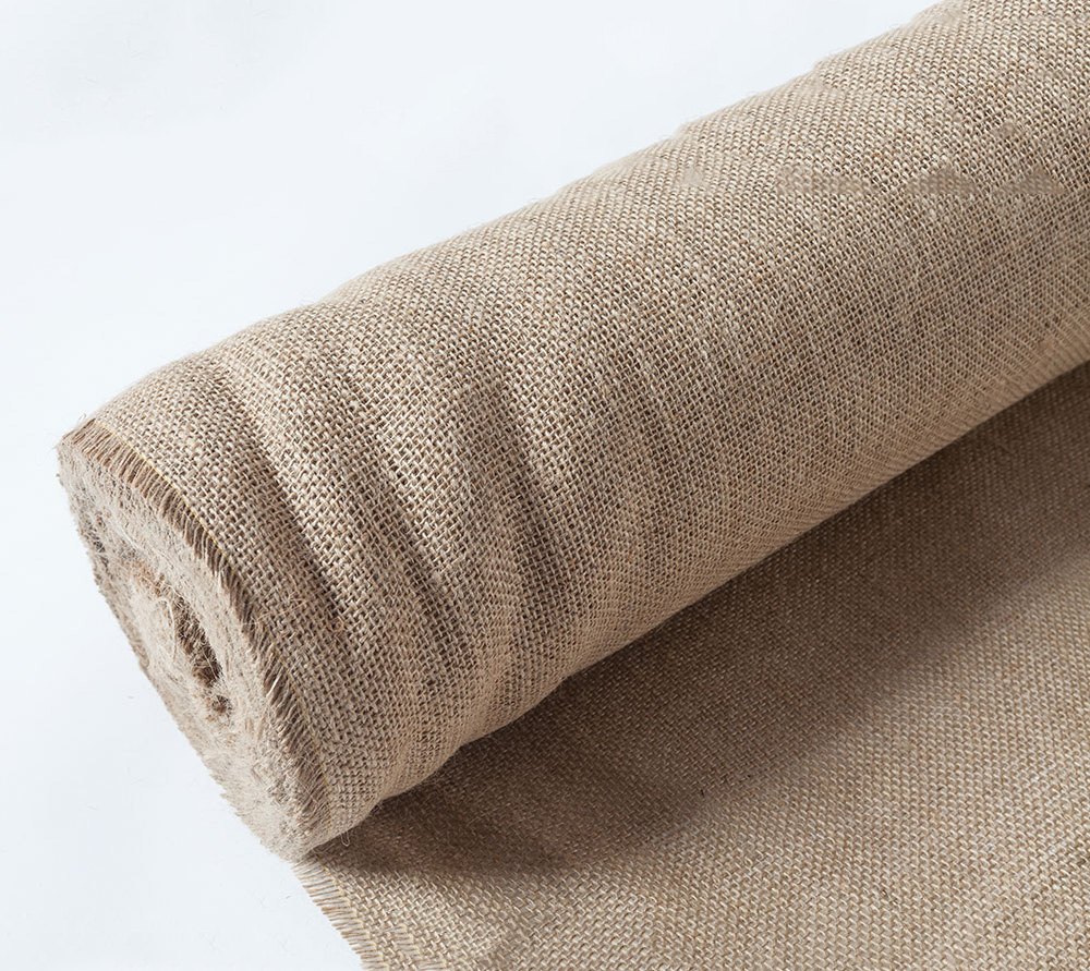 Jute Fabric. Weight 305g/m². Width 210cm. Price per roll 50m, 21% VAT incl.