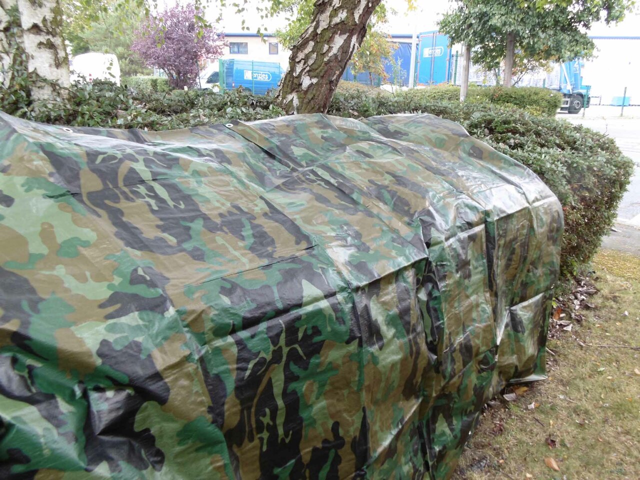 Camouflage Tarpaulin Cover 8x10m, weight 90 g/m². Price per piece VAT incl.