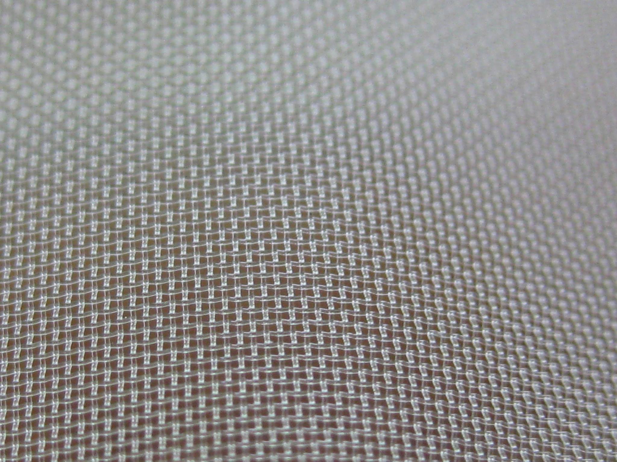 Nylon Filter Cloth. Code: JPP20 (350µm). Mesh opening -350µm. Mesh count (mesh/cm) -20 T. Thread Ø -150µm. Weight -98g/m2. Width -127cm