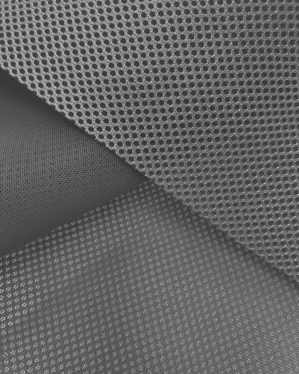 Mesh fabric 3D, Graffit, weight 315g/m2, width 150cm. 100% polyester. Price per meter, VAT incl.